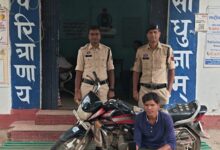 Photo of निगरानी बदमाश फिर चढ़ा घरघोड़ा पुलिस के हत्थे, 24 घंटे में चोरी की बाइक और मोबाइल बरामद